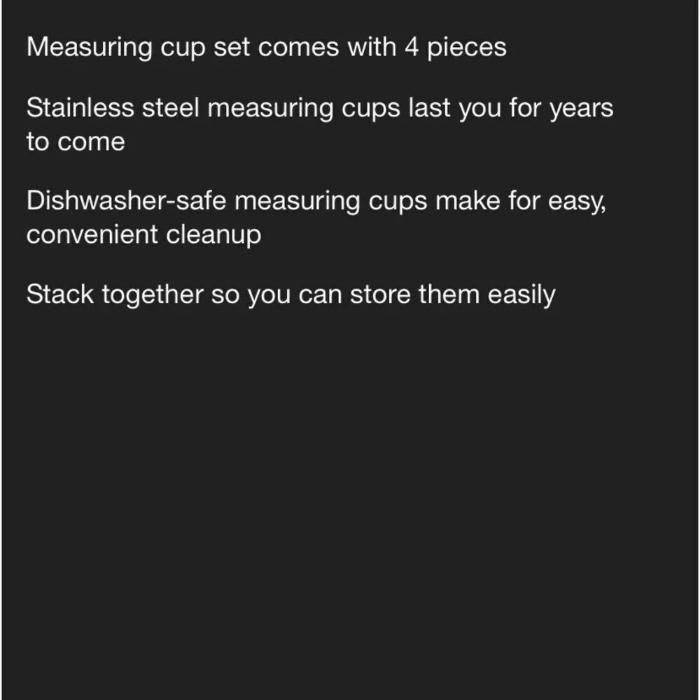 Hearth & Hand black measuring cups with leather snap loop
